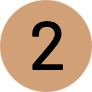 A brown circle with the number 2 in it.