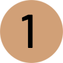 A brown circle with the number 1 in it.